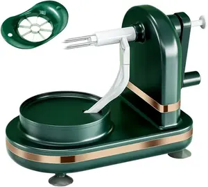 pgraded automatic apple and pear peeler, manual rotating kitchen gadget apple slicer and corer, suitable for kitchens, with a stable and convenient suction cup, 1 dispens