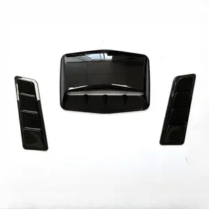 3pcs Universal Car Air Flow Intake Hood Scoop Vent Bonnet Cover - Boost Your Vehicle's Exterior Style! Car Accessories