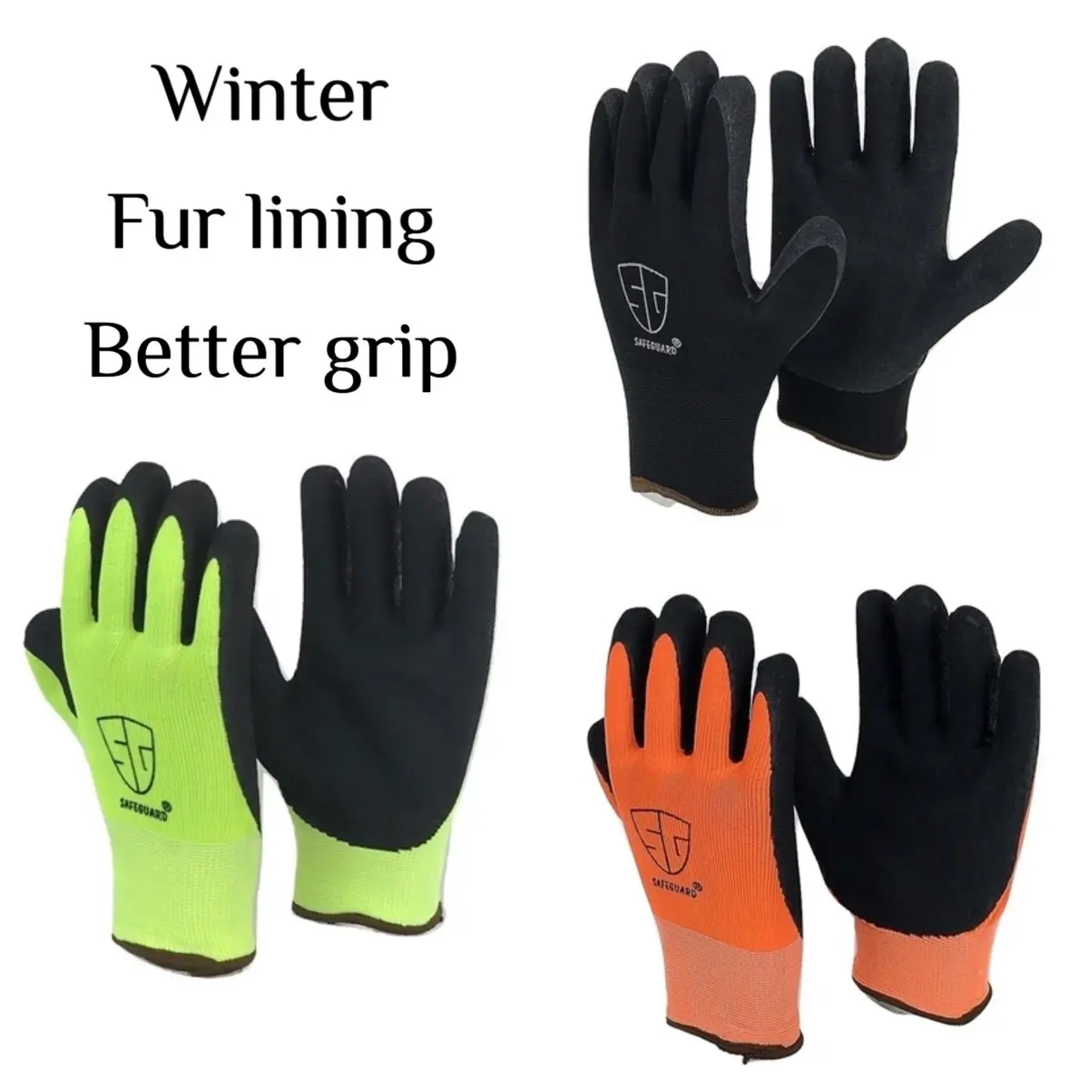 6 Pairs Winter Double-Layer Multi-Protective Strong Men's Work Gloves - Hand Warmth Insulation, Extra Grip, Soft Construction, Multi-Protective Men's Gloves, Strong Men's Gloves