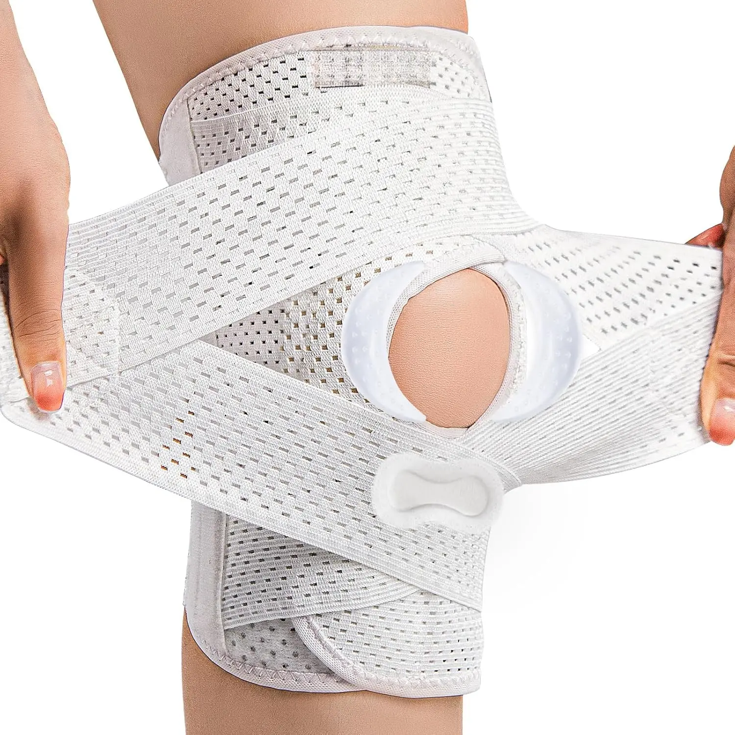 Knee Brace for Meniscus Tear, Knee Pain, Adjustable Breathable Knee Support with Side Stabilizers for Knee Pain Arthritis Recovery Joint Support, Women and Men elbow guard knee compression wrap brace volleyball knee pad arthritis relief protective pad