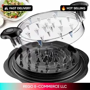 Chicken Mincer Shredder Separator Meat Tearing Stuffing Machine Non-Electric Transparent Cover Round Shape 33.81oz Capacity Ideal for Ground Meat Processing