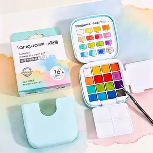 Watercolor Paint Set- 24 Color Opaque Semi-Moist Watercolor Paint, Professional Adult Beginner Artist Supplies for Realistic Landscape Portrait Art Painting