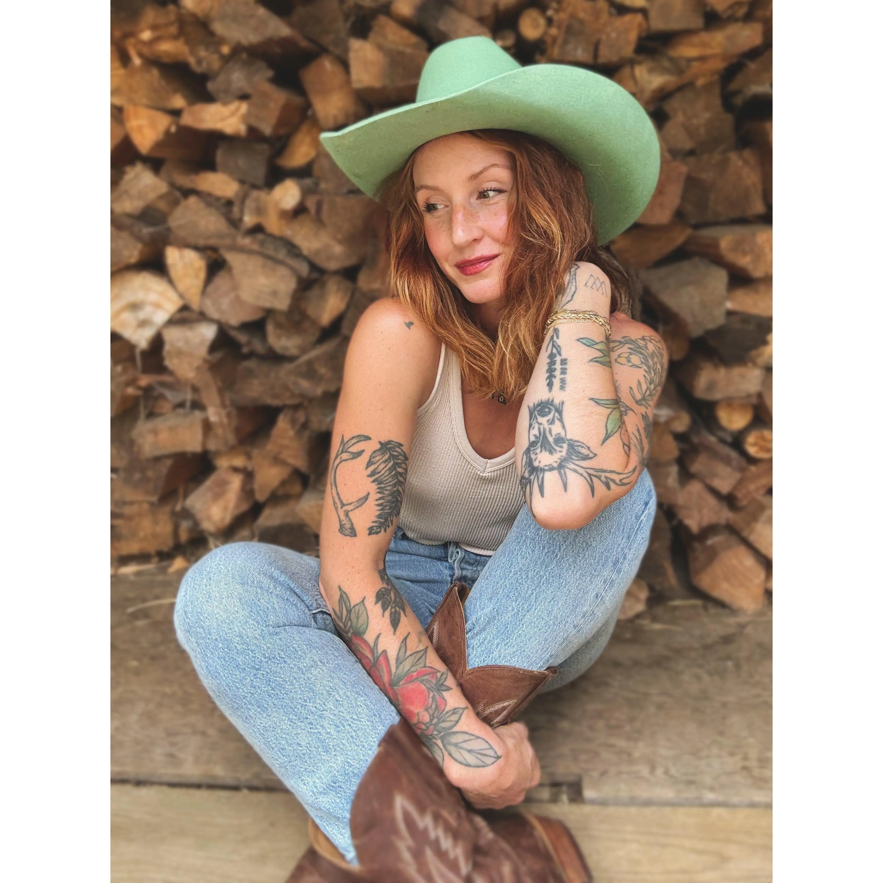 Cattleman Wool Felt Cowboy Hat Green