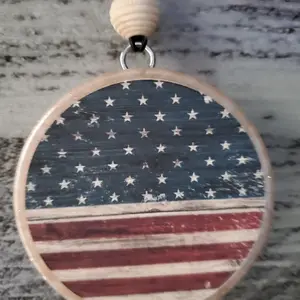 American Flag Car Freshie