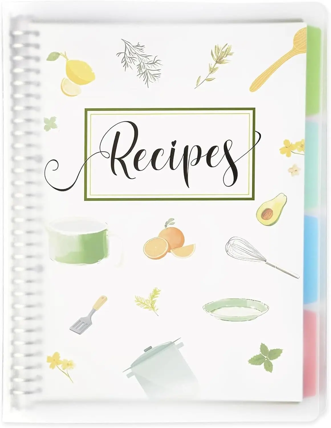 8.5" x 11" Recipe Book to Write in Your Own Recipes, Personal Blank Recipe Notebook Binder, Removable Hardcover Empty Recipe Journal Cookbook Binder with 8 Dividers and 24 Tabs, Hold up to 240 Recipes