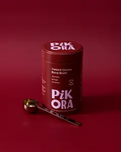 Pikora Big Dulce Instant Cocoa Bone Broth 20-Serving Tin High Protein Collagen Smooth Velvety with Cinnamon and Chili Powdered Beverage Chocolate