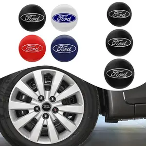 4pcs 56/60/65mm Car Styling Wheel Center Hub Caps Stickers Badge Emblem Decal For Ford Focus Fiesta Fusion Mondeo Kuga Ranger Explorer Escape Accessories Car Decals