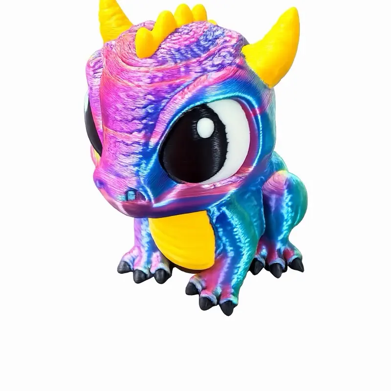 Chibi Baby Dragon – Colorful 3D Printed Dragon | Cute Desk Companion | Unique Gift Idea