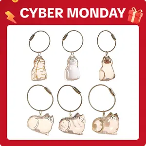 6Pcs Cat Hair Memorial Pendant Set - Fur-Ever Loved Pet Keepsake: Soft Fur Capsule Pendant, Portable Keychain & Sealable Storage Bottle，Heartwarming Gift for Cat Lovers to Cherish Furry Friend Memories