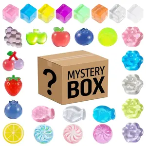 [Trending] 25 Pcs Mini Squeeze  Mystery Blind Boxes | Cute Sensory Squishy  Steamed Buns Mini Fish Fruit Ice Cube | Stress Relief Fidget  Set For Kids Teens Adults | Perfect Birthday Party Favors Halloween Christmas Surprise Gifts Toys