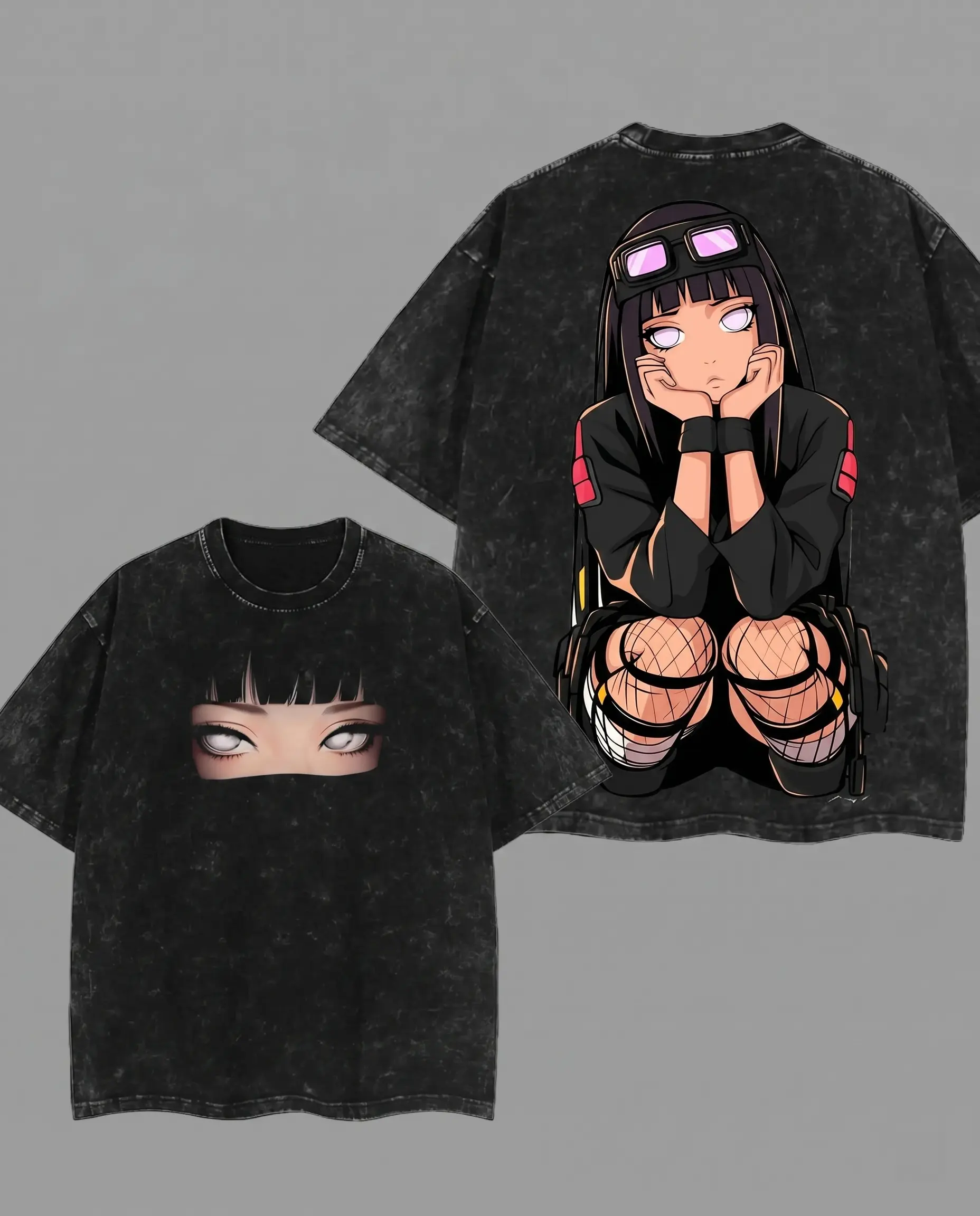 Hinata NARUTO Vintage Unisex Oversize Anime Manga Washed Cotton T-shirt S-4XL-5XL, Graphic Tee, Anime Lover, Anime Merch Fan, Outfits Men, Boys Merch