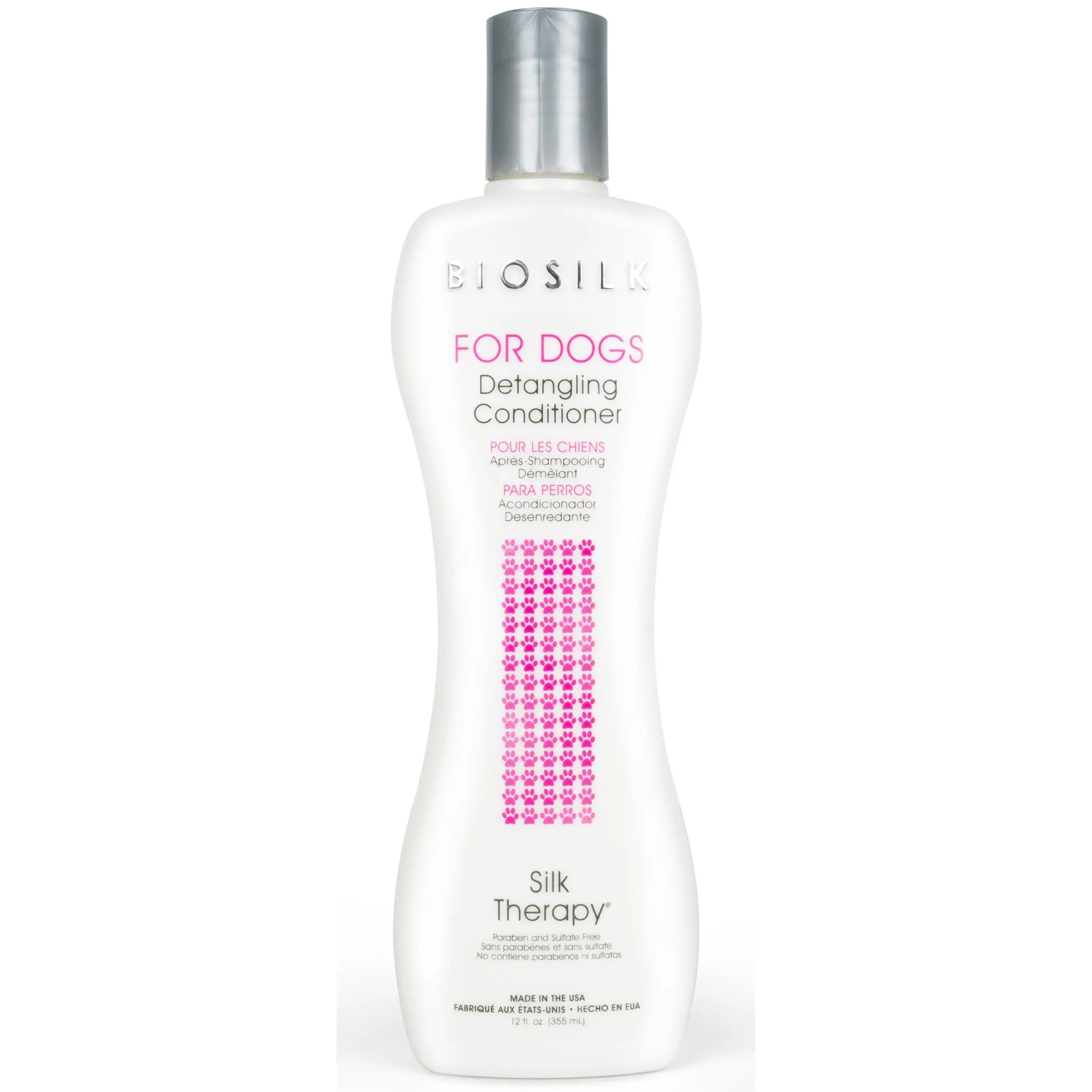 BioSilk Silk Therapy Detangling Conditioner for Dogs Sulfate and Paraben Free 12 fl oz