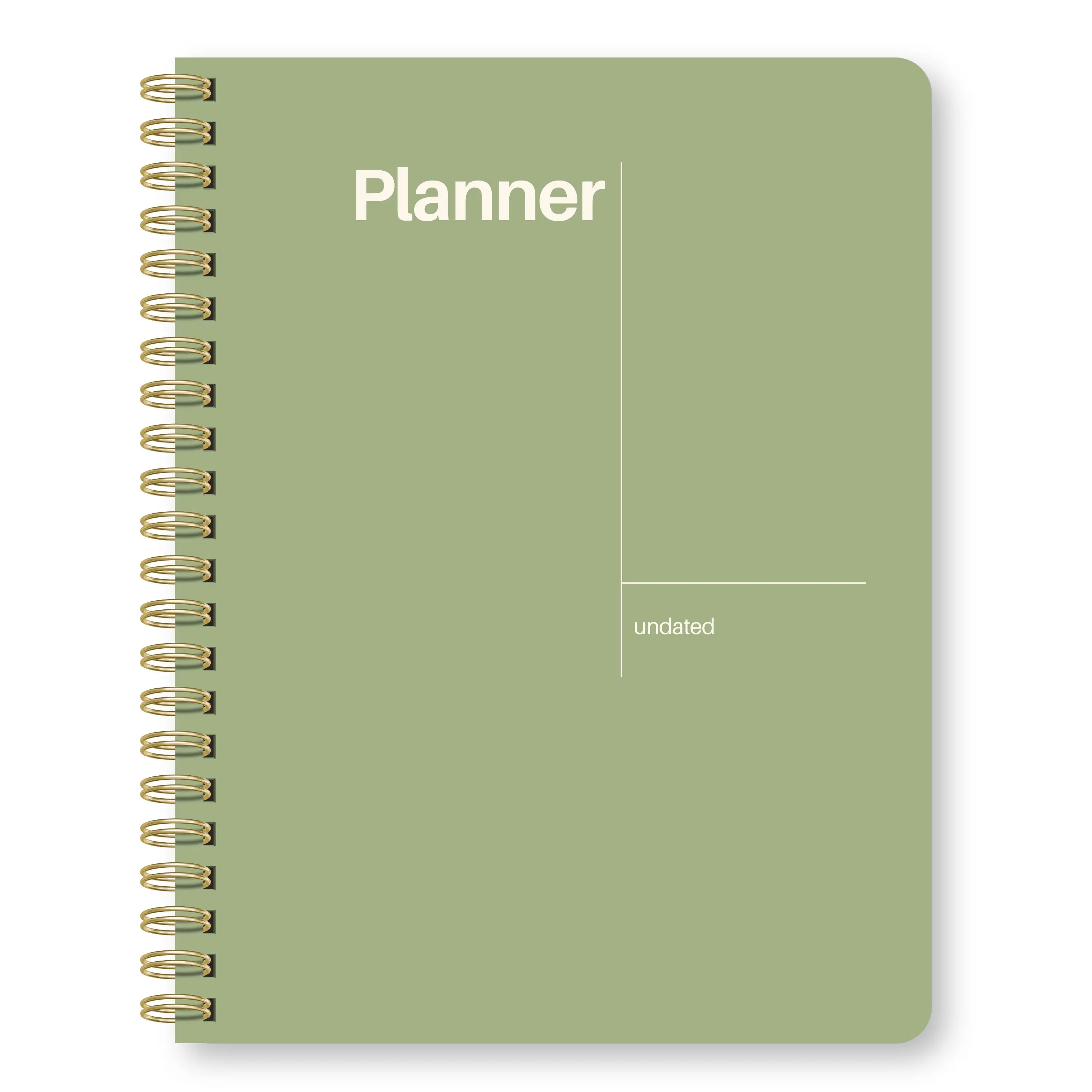 Undated Weekly Planner, 8.5" x 11", Dashboard Layout with Yearly Review, Monthly Calendars, & Weekly To Do List, Spiral Bound Organizer for Work, Study & Life