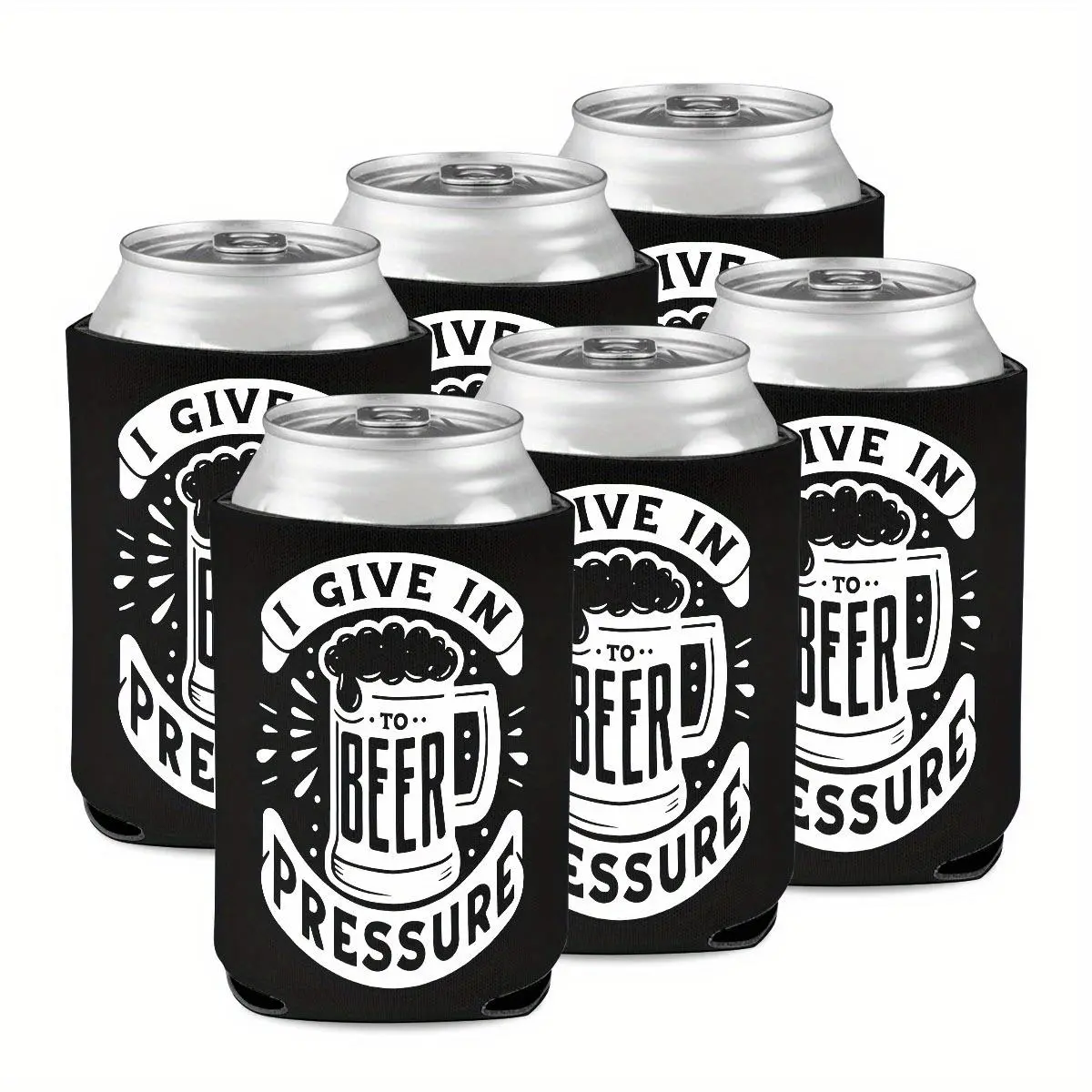 Beer Pattern Can Cooler, Insulated Drink Sleeve, Can Cover for Soda & Beer, Kitchen Utensils & Gadgets
