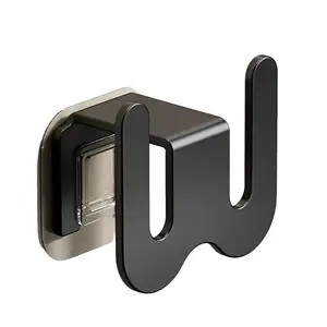 1 piece of wall-mounted, non-perforated toilet seat bracket, shoe storage rack behind the toilet door, hanging draining rack, storage containers, bathroom accessories.