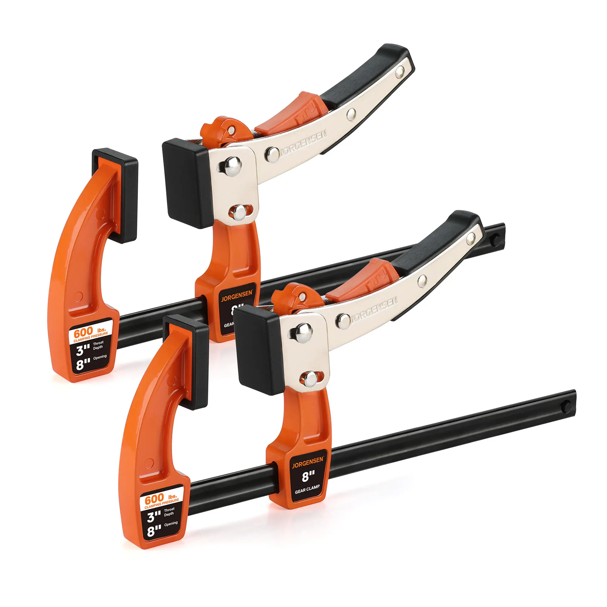 #summersale Jorgensen Bar Clamp Set, Bar Clamp for Woodworking, Quick Release Gear Clamp with 600 lbs Load Limit - 2 Pack