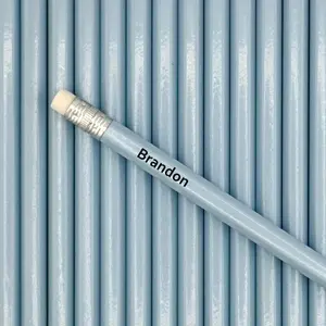 All Pastel Blue Personalized Pencils
