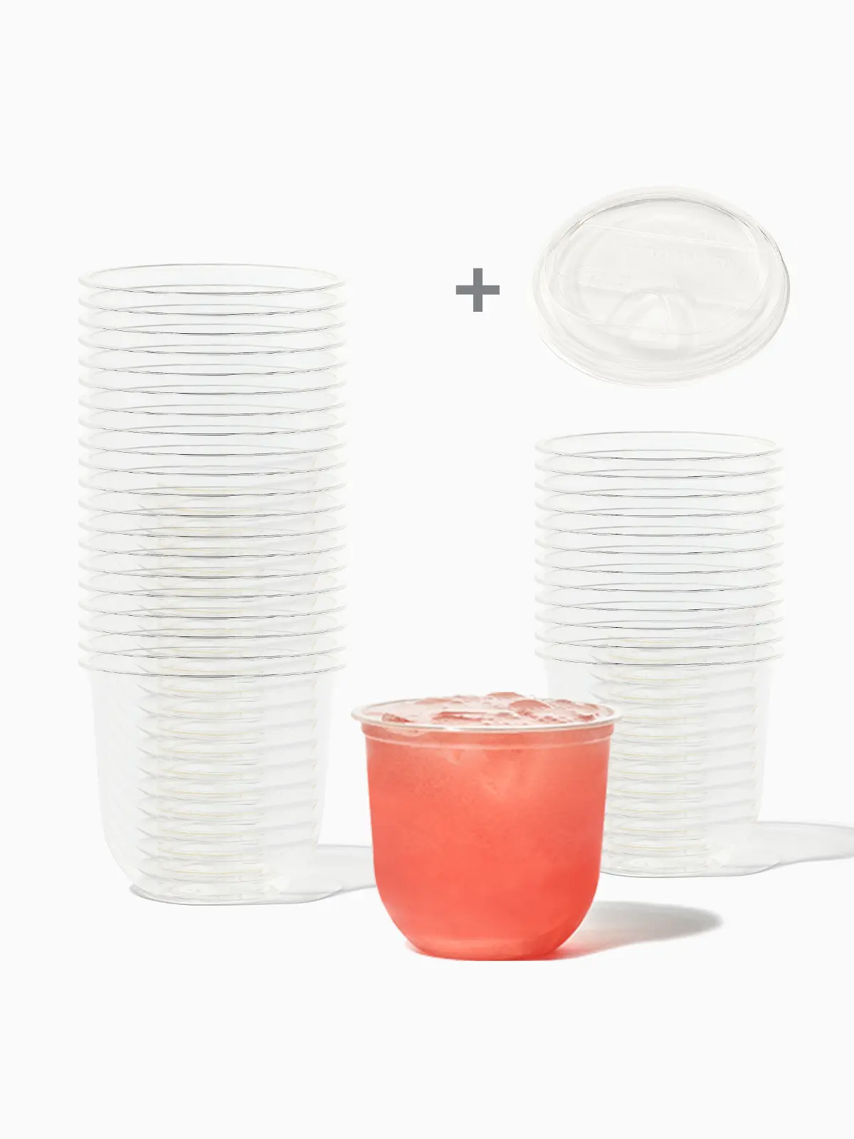 Natural Rounded Bottom Compostable Arc 98mm Cup - Straw, Sip, or No Lid Natural Rounded Bottom Compostable Arc 98mm Cup - Straw, Sip, or No Lid