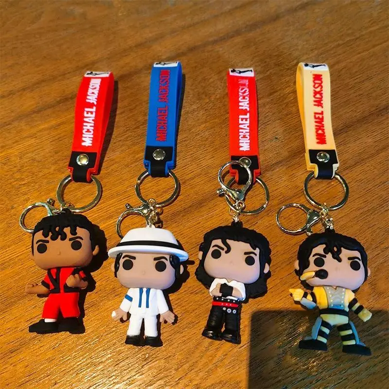 Michael Jackson Music Idol Gift Keychain, Durable Classic Novelty Toy with Modern Lobster Closure, Keychain for Bags