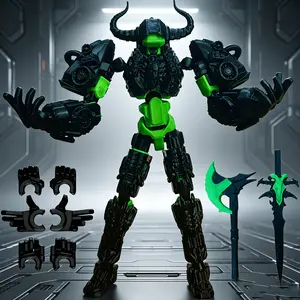 Demon Knight T13 Action Figure - 3D Printed Articulated Dummy 13 with Horns & Weapons Multi-Jointed Collectible Toy