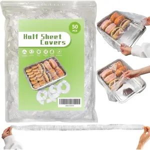 100  Bowl Covers For Bread Proofing,Fits Bowl up to 20",Sheet Pan Covers, Elastic  Plastic Bowl Cover For Baking Tray/Pizza Dough Proofing,Outdoor  Fresh Keeping Bags,