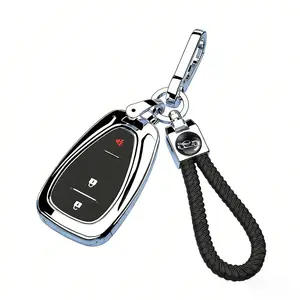 Key Fob Cover for Chevy, Car Key Fob Case with Keychain for Equinox 3-5Button 2018-2022 Sonic 2017-2020 Spark 2016-2022 Traverse Trailblazer Trax Accessories Protector