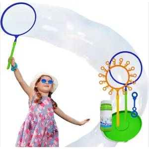 004-PP  Giant Bubble Wand Set for Kids and Adults with Concentrated Refill, Fun Outdoor and Indoor Activity for Girls, Boys, Toddlers and Children to Enjoy Colorful Gifts