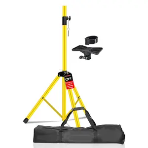 5Core Speaker Stand Tripod Tall Adjustable 72 Inch DJ Pole Mount Studio Monitor Stands Yellow 1 PK Metal Rubber
