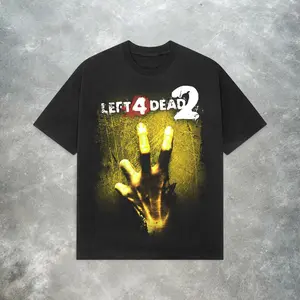 Left 4 Dead 2 Valve Tee – Retro Y2K Zombie Shooter Video Game T-Shirt