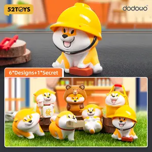 52TOYS Puppy Crossing Kawaii Creative Gift Room Decor Desktop Decoration Gift for Birthday Party