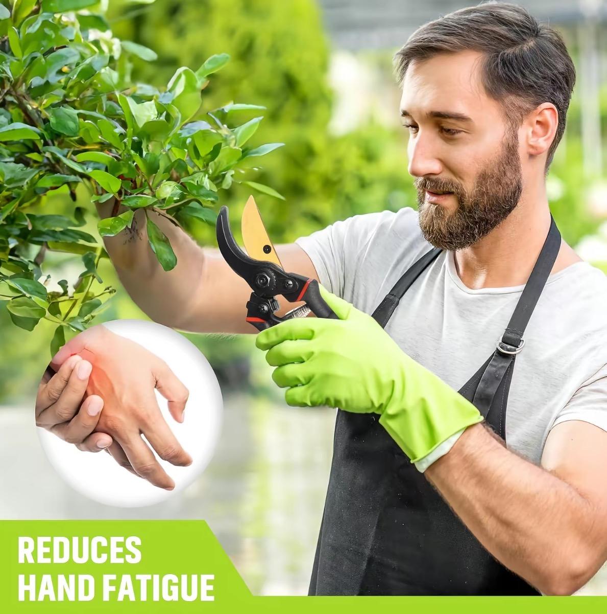 Mini Garden Shears, Pruning Shears, PruningScissors with Sharp Blade, Hand Pruner, Non-slipComfort Handle and Safety Lock, EffortlessCuts3X Easier