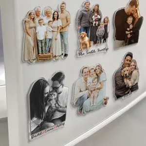 Custom Acrylic Family Photo Magnet: Personalized Family Picture Fridge Magnets
