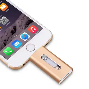 3-in-1 Flash Pen Drive, Portable Flash Drive, 1 Count USB 3.0 High Speed Memory Stick, Thumb Drive for iPhone, iPad, Android Phones, PC and More Devices