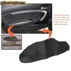 Leather Front Door Panels Armrest Cover Black Fit For Accord 2008-2012 Coupe