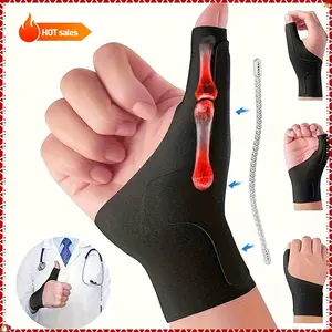 2PCS Universal for left and right hands - Adjustable wrist thumb brace with breathable mesh design - Relieves thumb pain, arthritis and trigger finger symptoms. Unisex, soft and snug fit.