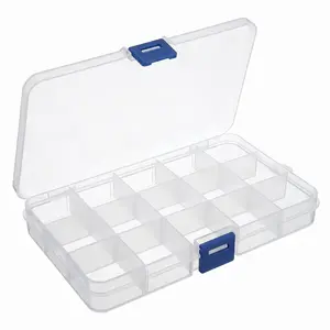 6 Pack Clear Jewelry Box Plastic Bead Storage Craft Container Earrings Organizer