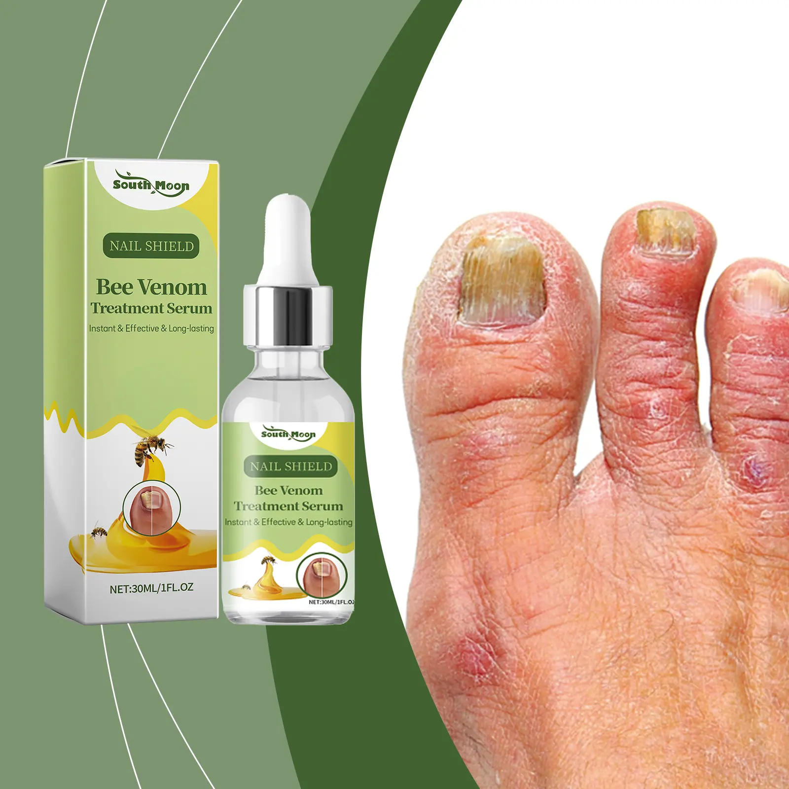 South Moon Nail Repair Liquid — Repairs and cares for nails; nourishes hands and feet; adds shine; soft nail care liquid