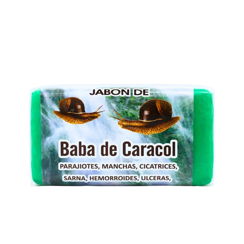 Plantimex Baba de Caracol Snail Extract Soap, Solid Bar with Vitamin C & Aloe Vera for Smooth, Soft Skin - Gentle Face & Body Wash for Morning Routine, 100g, Body Care