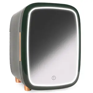 iceBLUE 12L/15 Cans Skincare Mini Fridge with 3-Mode Dimmable LED Light Mirror Low Noise Portable Design for Drinks Makeup Dorm Cooler & Warmer Black skincare mini  brands  fridge Beauty Refrigerator minifridge hack