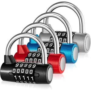 5 Digit Combination Lock Heavy Duty Keyless Resettable Metal Gym Locker 5 Letter Word Lock for Toolbox Cabinet Hasp College Durable Secure