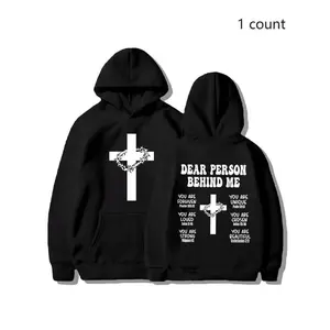 Christian Bible Verse Hoodie, Unisex Faith Cross Graphic Sweatshirt, Inspirational Urban Clothing for Daily Wear in Autumn and Winter, Deals on TikTok Shop