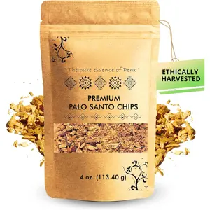 Palo Santo Incense Chips 4 oz 100% Natural Premium Incense Holy Wood Peruvian for Cleansing Relaxation Home Aroma Ethically Sourced Wild Harvested Enhance Your Yoga & Spiritual Practices Wood Chips