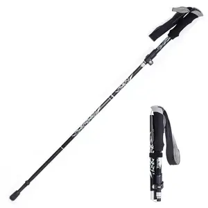 Aluminum Alloy 5-Section Folding Trekking Pole – Professional Outdoor Hiking & Climbing Gear – Ultralight, Portable Walking Stick