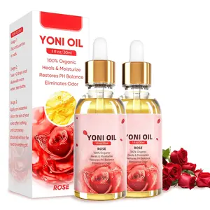 2 Pack Yoni Oil for Women - Organic Strawberry Feminine Oil, Feminine Deodorant - pH Balance - Eliminates Odor - Vaginal Moisturizer, 100% Natural Yoni Essential Oil, 1 fl oz/pc