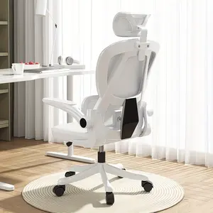 2024-NEW-Ergonomic Office Chair Comfort Home Desk Chair Adjustable High Back Mesh Chair Lumbar Support Computer Chair with Flip-up Arms for Work, Study, Gaming