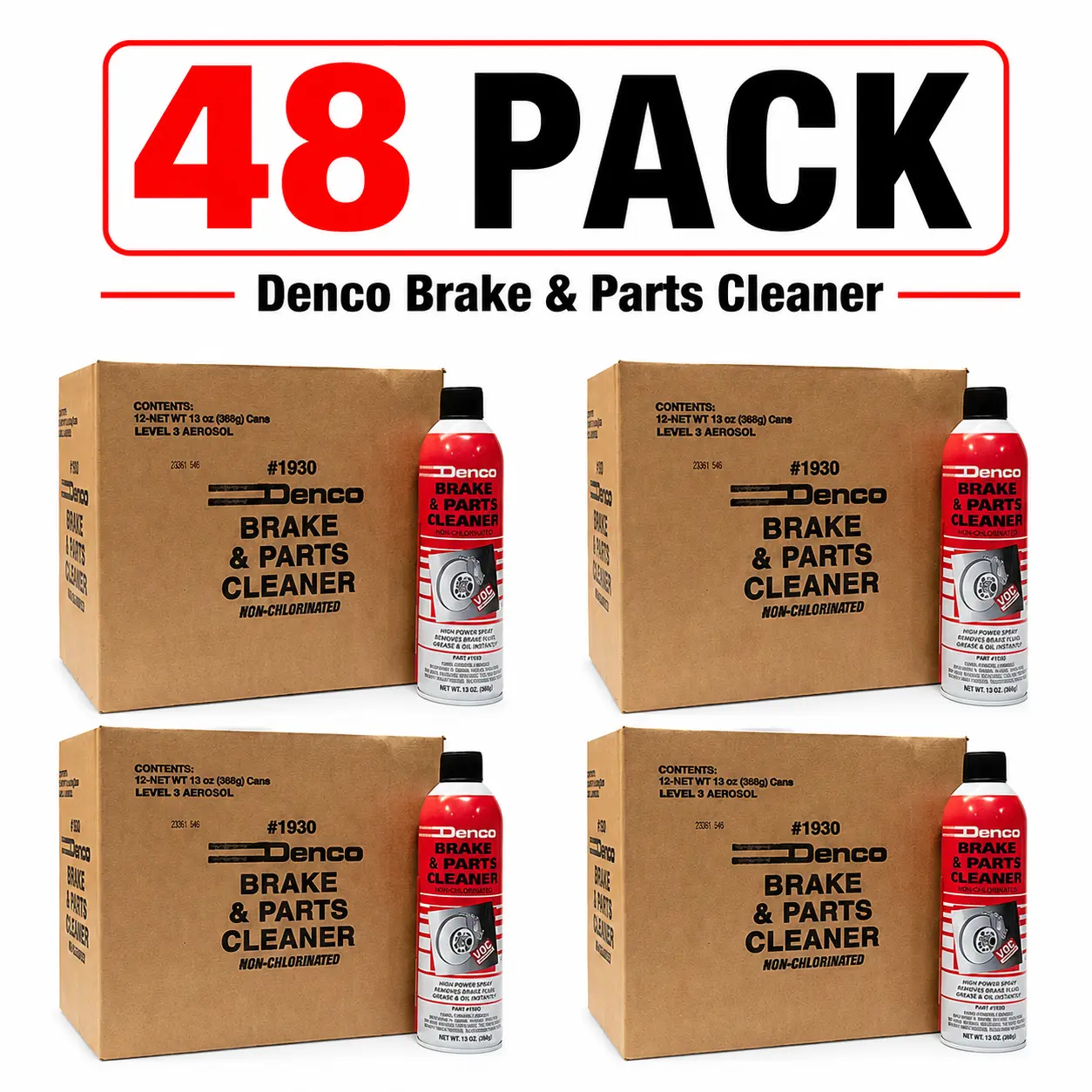 #1930 Denco Brake & Parts Cleaner  - 13 OZ Cans - 48 Pack