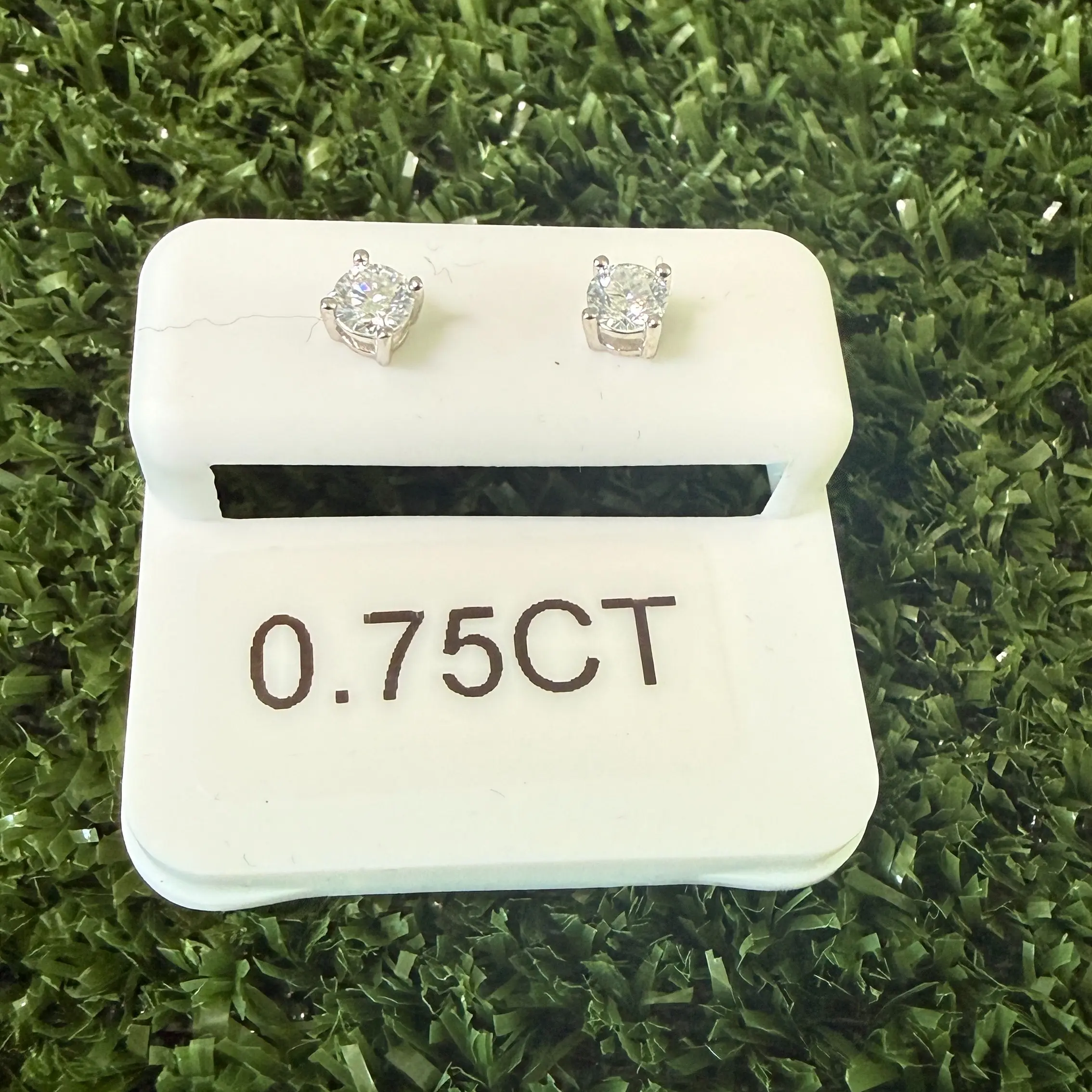 Genuine Moissanite Solitaire Stud Earrings 0.50 CT Sparkling Round Cut Earrings -Guaranteed authentic moissanite with outstanding fire and brilliance. The stone will not lose its color or sparkle over time with normal wear and proper care.