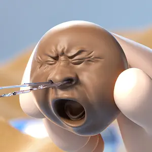 3/5/10 pieces Yawn Man Personalized Fun Handheld Toy Spray Water Ugly Cute Face Weird Expression Yawn Water Gun Travel Pouch Game Prank Toy