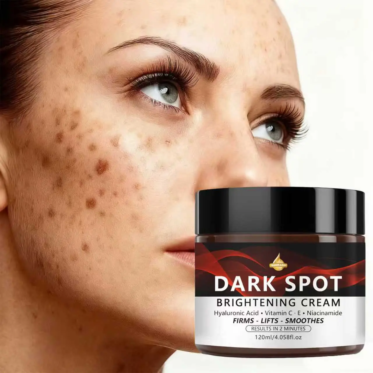 This multi-effect brightening and repairing cream hydrates and moisturizes, improves dullness, firms and softens skin, and contains multiple brightening ingredients to even out skin tone and repair blemishes Face Cream Moisturizer Brightening Firming