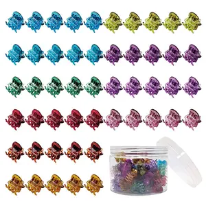 50 PCS Mini Hair Claw Clips， Bangs Strong Grip Multifunction Clamp Clips. (Transparent color)